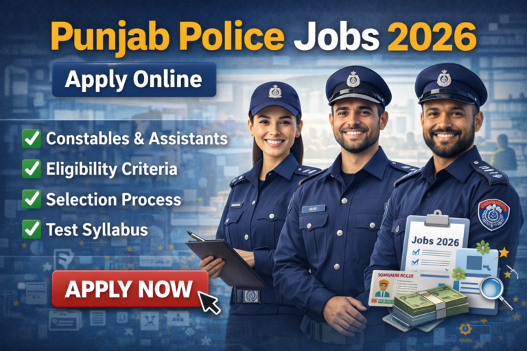 Apply Online for Punjab Police Jobs 2026 | Up-to-Date Openings, Qualifications, Syllabus, and Comprehensive Guide